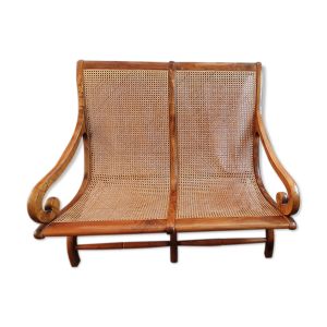 Banquette de planteur rotin bois de tamarin