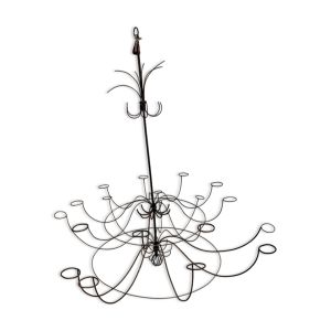 Grand lustre en fer forgé