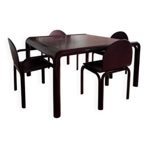 Ensemble - 1 table, 2 chaises, 2 fauteuils - gae aulenti
