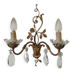 Applique murale à pampilles style Louis XV