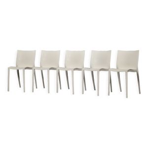 Chaises vintage en plastique lisse et moderne du milieu du siècle par Philippe Starck pour Xo Design, lot de 5