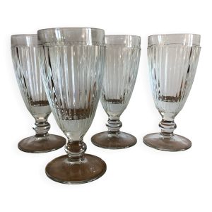 4 coupes à glaces bistrot verre epais vintage