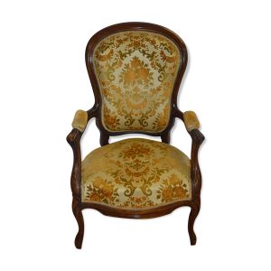 Fauteuil bergère en acajou style Louis Philippe