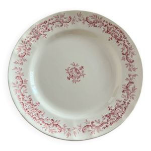 Plat piedouche à gâteau tarte terre de fer Longchamps