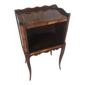 Chevet style louis xv marqueterie bois tiroir + case vintage