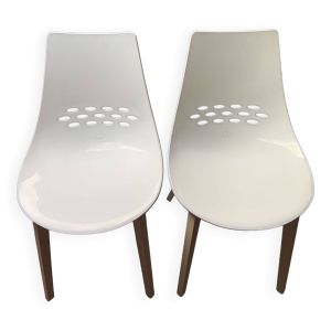 Lot de 2 chaises Calligaris blanches