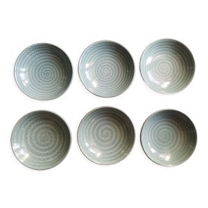 Lot de 6 coupelles en faience de Longchamps années 1970