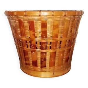 Cache pot osier vintage