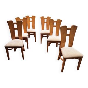 Lot de 6 chaises en orme