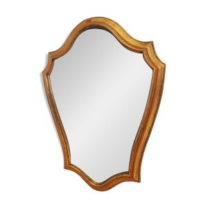 Petit miroir doré en bois avec moulure – vintage