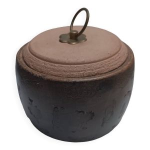 Vide poche en grès / pot avec couvercle