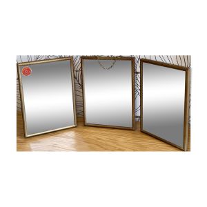Miroir de barbier triptyque