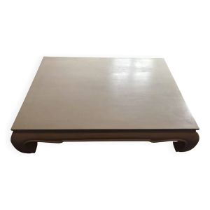 Authentique table opium teck signée