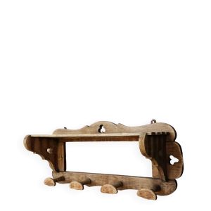Porte-manteau mural ancien en bois