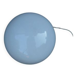 Plafonnier globe rond en verre opaline blanc