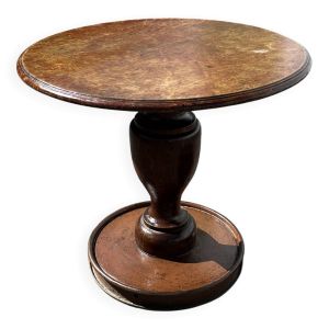 Table, guéridon ancien en bois et fer forgé