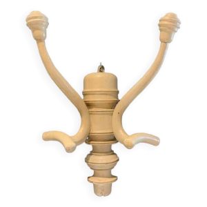 Ancien porte manteau et chapeau, mural,  en bois courbé, de Bistrot, 1920