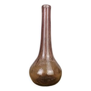 Vase soliflore verre bullé Biot violet