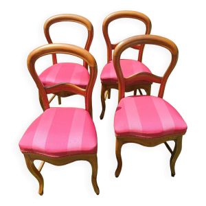 4 chaises Louis philippe tapissées