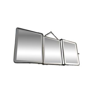 Ancien et grand miroir barbier triptyque 1920
