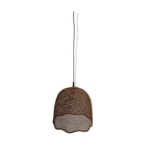 Suspension en osier avec laiton, néerlandais des années 1960