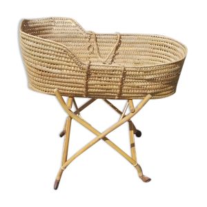 Berceau en rotin vintage