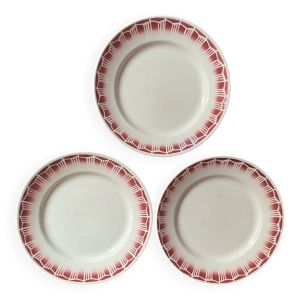 3 assiettes n plates au style bistrot.