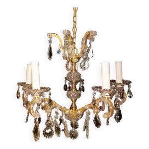 Lustre européen à pampilles en cristal