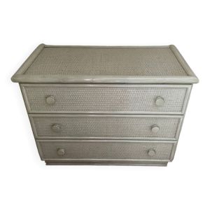 Commode verte en bois