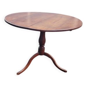 Table ronde tripode plateau basculant en noyer