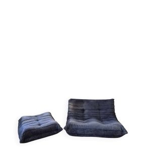 Canapé Togo ligne roset et son pouf années 70