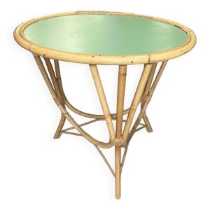 Table basse osier et peinture