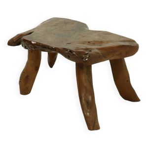Table basse tronc d'arbre XL années 1960