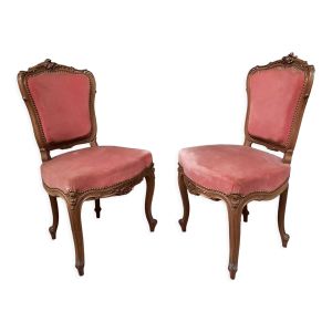 Paire de chaises de style Louis XV