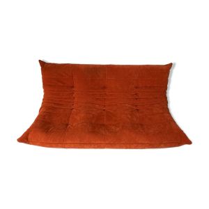 Ligne Roset Togo Canapé design Orange Alcantara 3 places