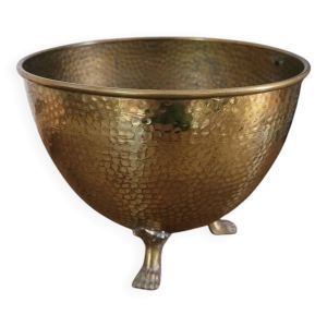Cache-pot tripode en laiton