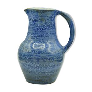 Pichet en grés émaillé signé à identifier design contemporain collection