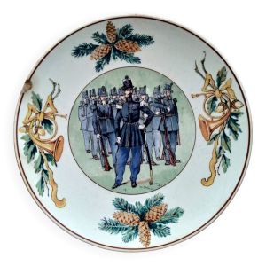 1 assiette plate Sarreguemines Lorach Mulhouse