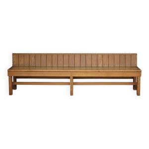 Banc traditionnel hollandais en chêne, école de Delft, années 1920