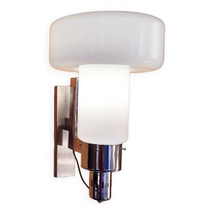 Luminaire Flambeau en verre de Murano opalin blanc, Circa 1970