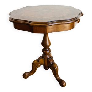 Table d'appoint guéridon pied tripode marqueté