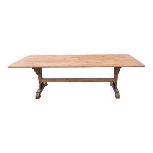 Ancienne table d'estaminet de communauté ferme monastère patine shabby