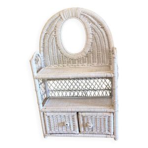 Étagère en osier vintage