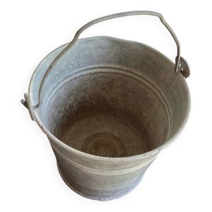 Ancien petit seau acier galvanisé