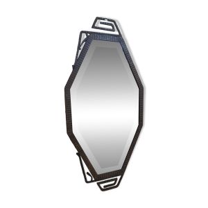 Miroir art déco, bizaute et fer forgé