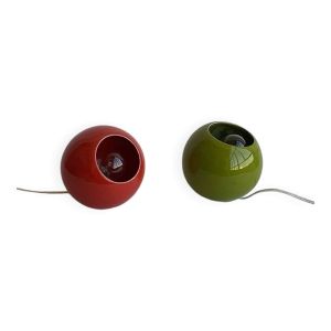 Paire de lampes de chevet en ceramique 1950