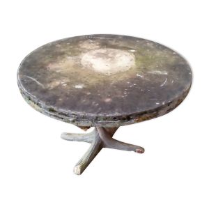 Table de jardin en ciment façon bois