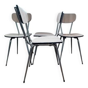 Lot de 4 chaises formica vintage