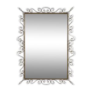 Miroir rectangulaire des années contour laiton
