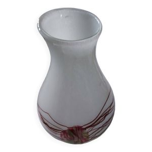 Vase boule en Opaline blanche pop art de Florence